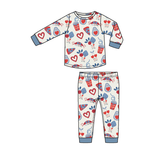 Love You Foodie Much LS Pajama Set