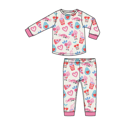 Love You Foodie Much LS Pajama Set