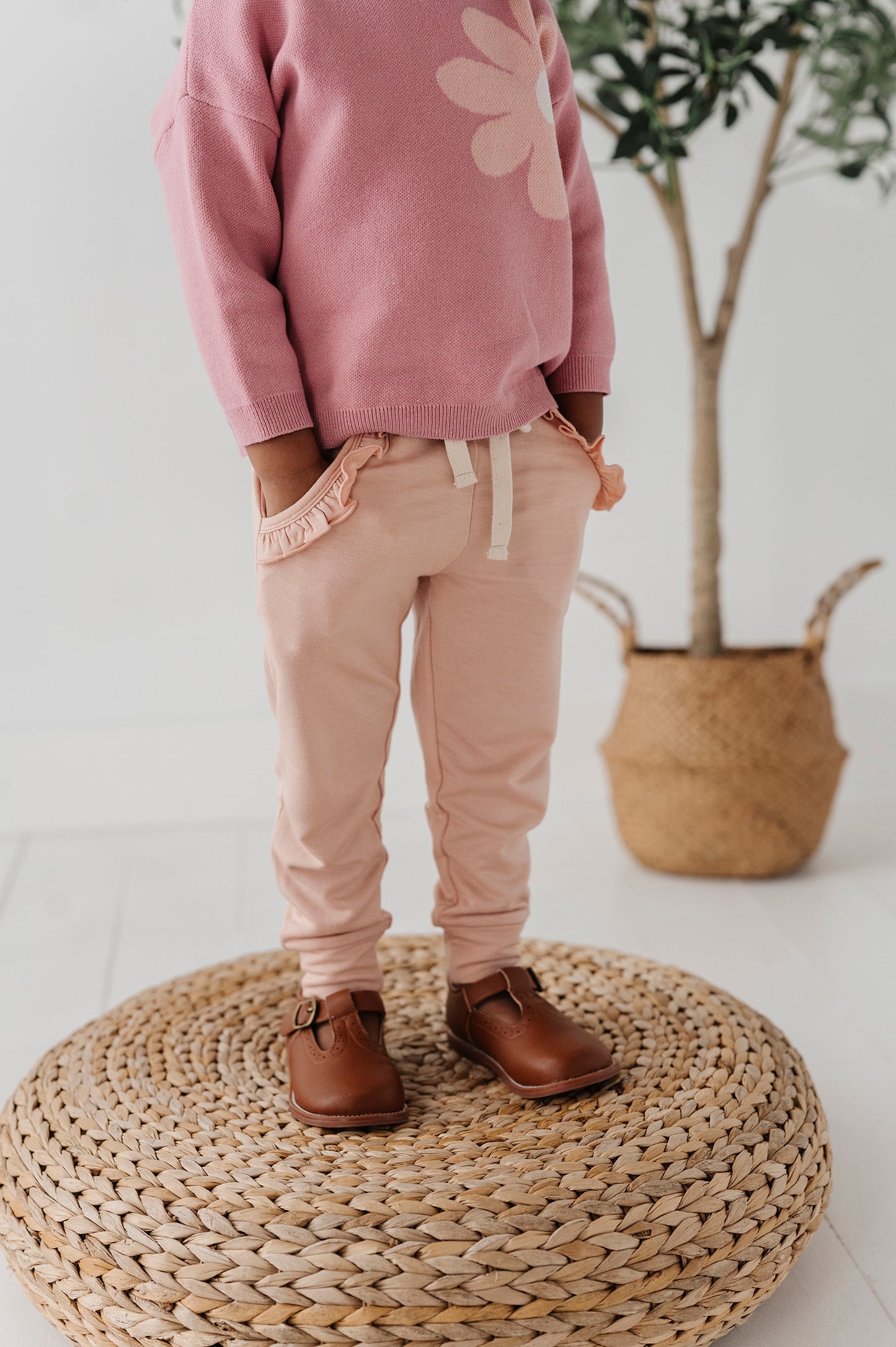 Blush Ruffle Joggers