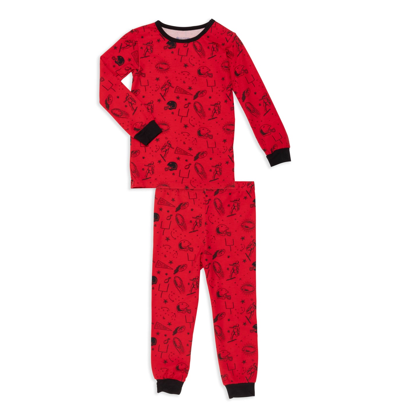 Red Game Day Long Sleeve PJ Set