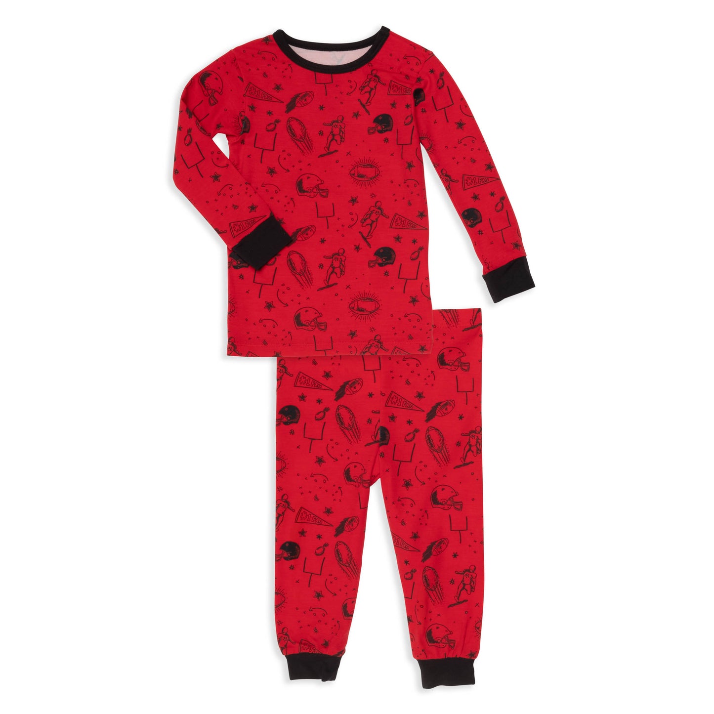 Red Game Day Long Sleeve PJ Set