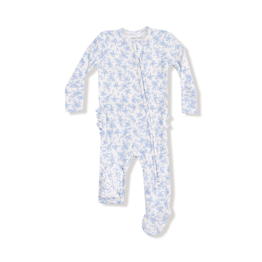 Romi Floral - Ruffle Zip Footie