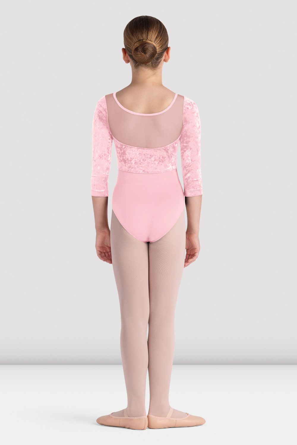Mesh Back 3/4 Sleeve Leotard