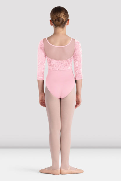 Mesh Back 3/4 Sleeve Leotard